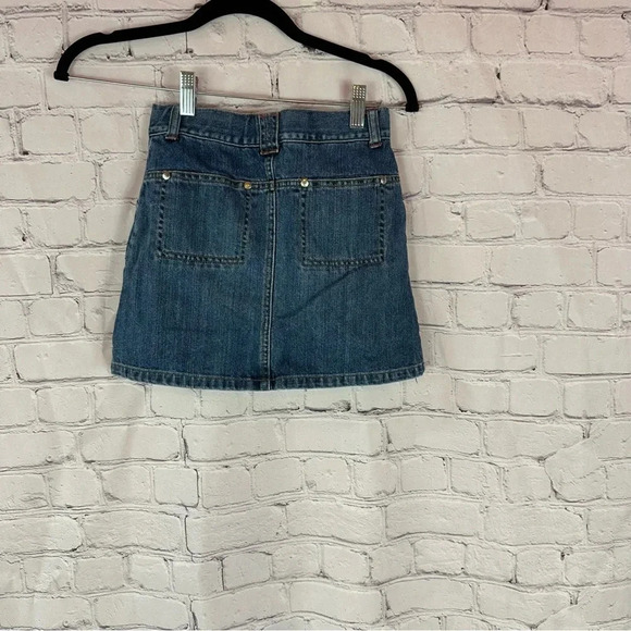 gymboree denim jean skirt with rainbow embroidery and sequins sz 9 2007 Y2K - Picture 3 of 6